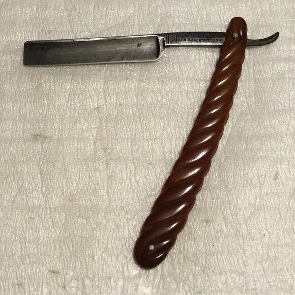Antique Challenge Razor Works straight razor with Catalin or Bakelite handle - Picture 1 of 14